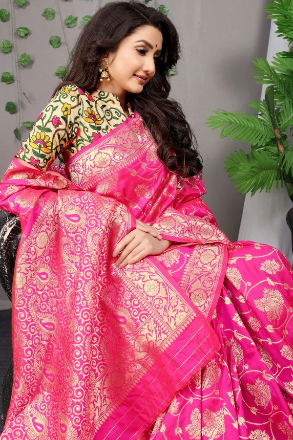 PINK_ZARI_WORK_PATOLA_SILK_SAREE